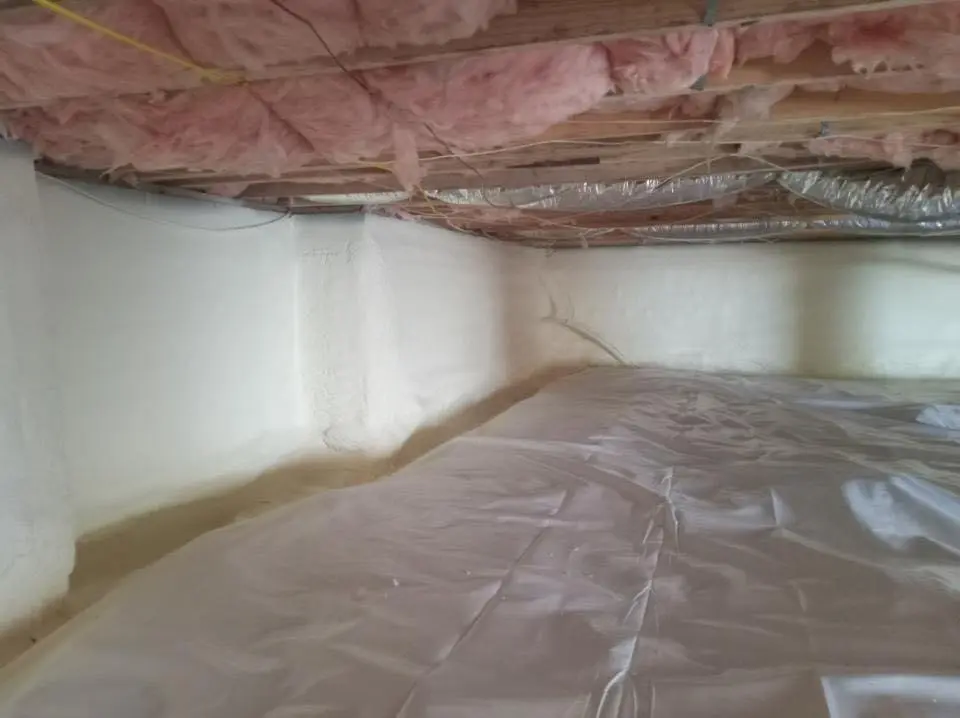 Crawl space encapsulation with closed-cell spray foam for Attic Insulation in Wahoo